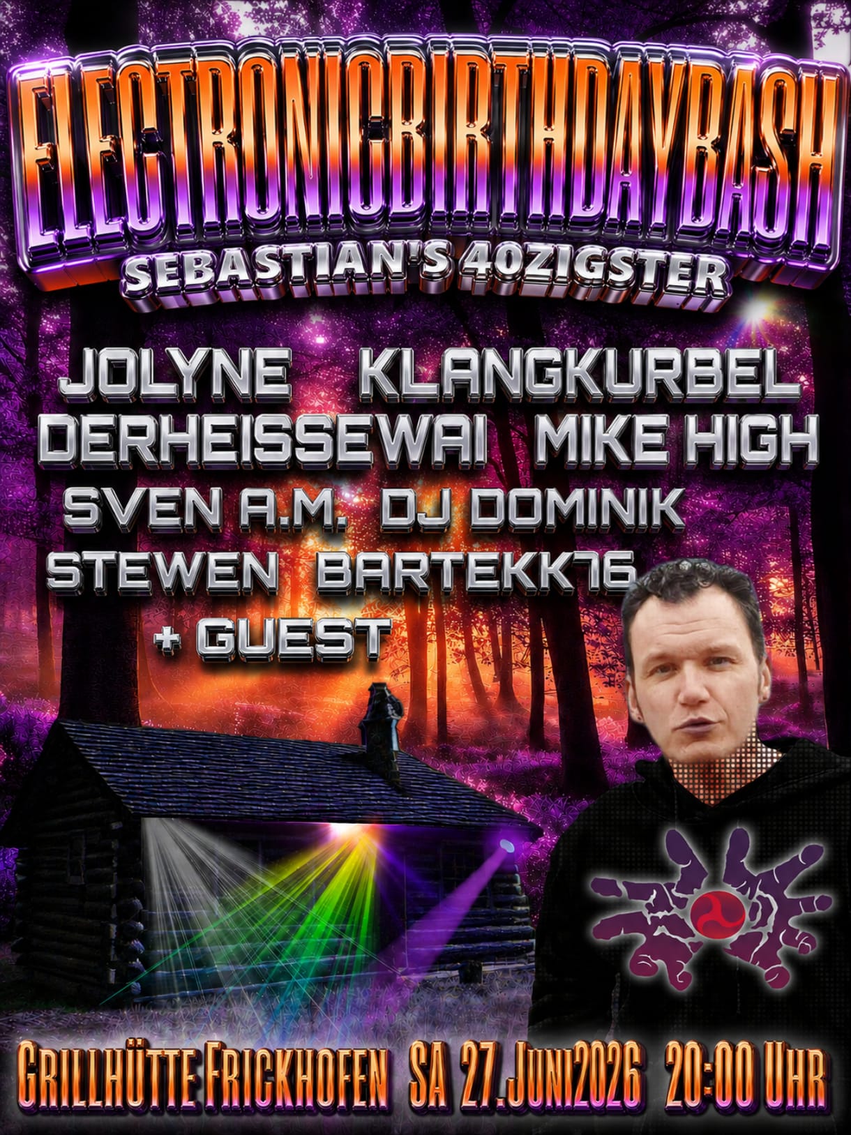 Electronic Birthday Bash — Flyer
